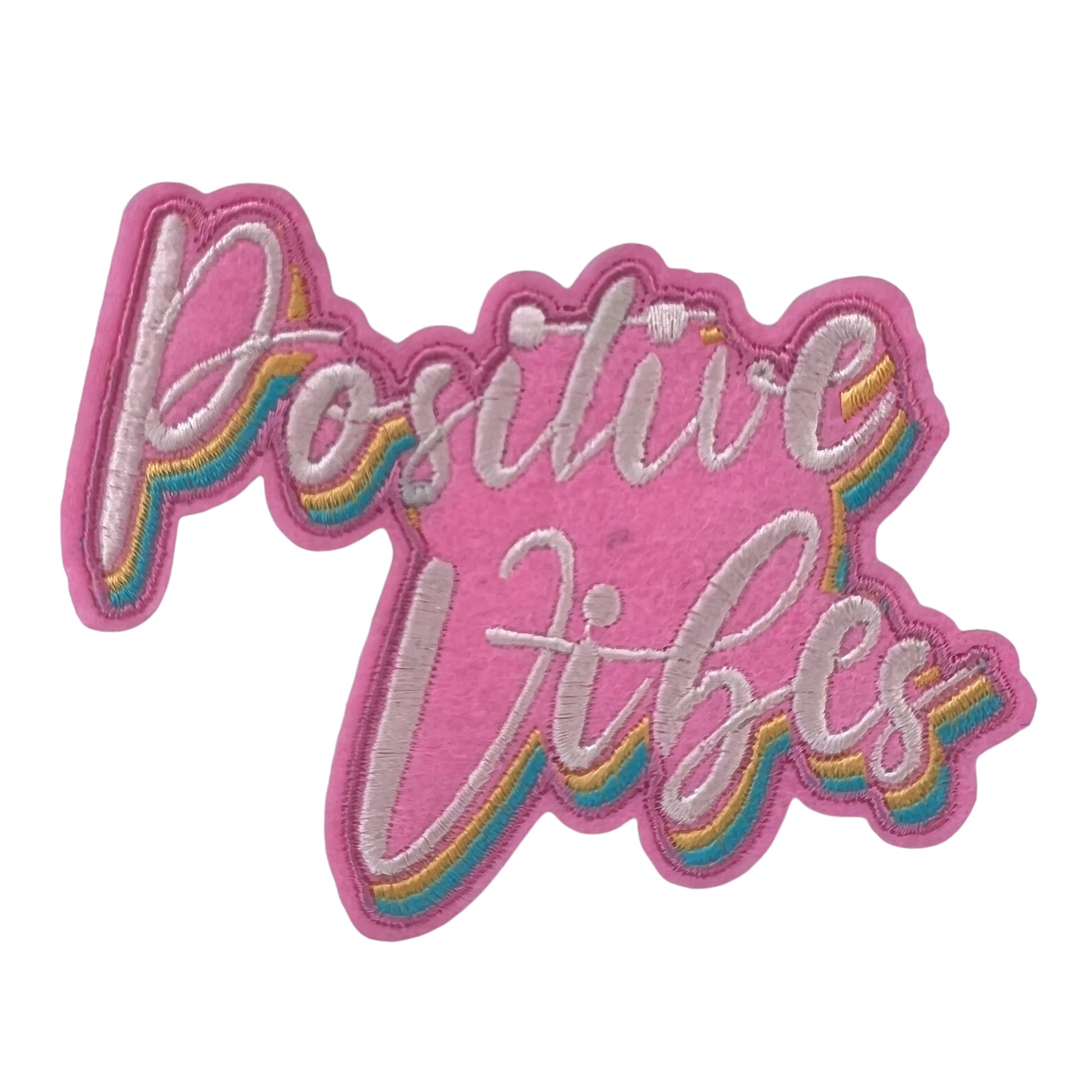 P0213-positive-vibes-op-roze-achtergrond-patch