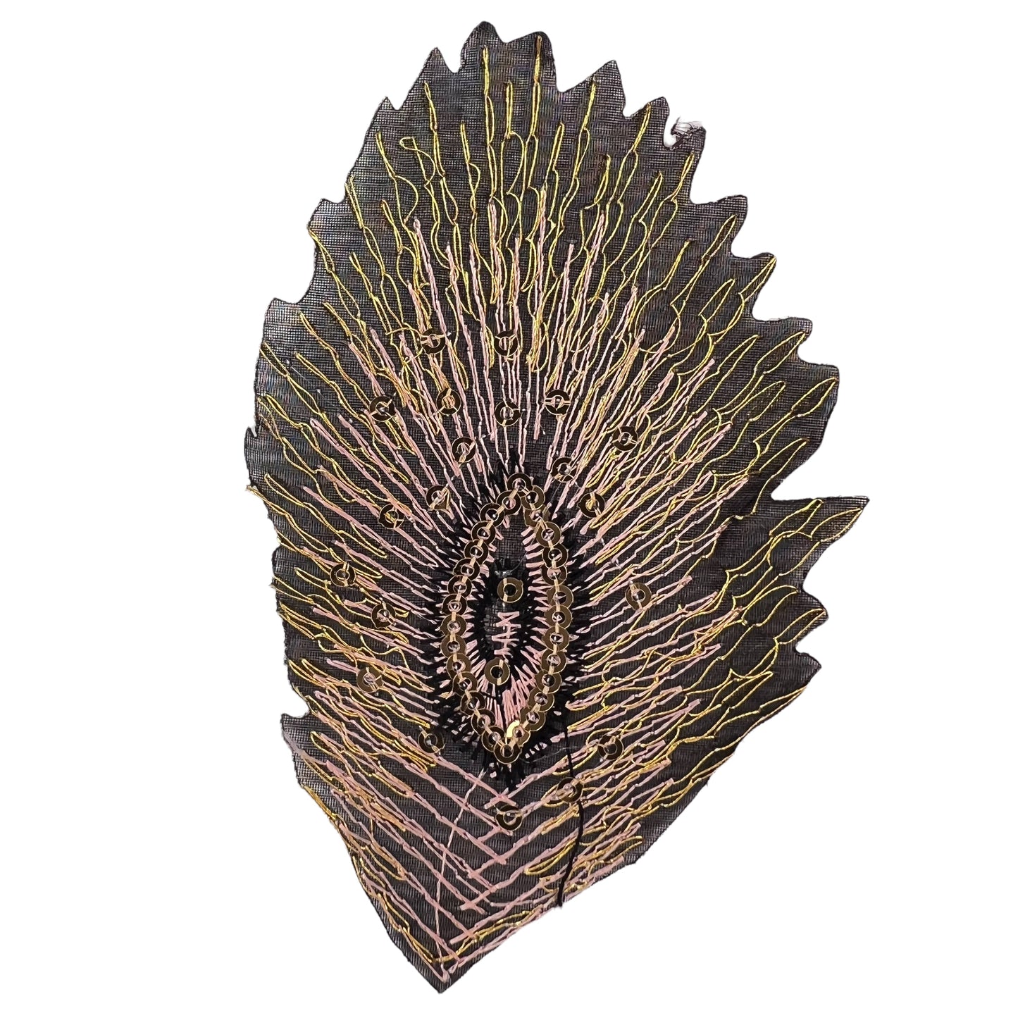 P0287-grijze-pauwenveer-met-gouden-paillette-patch