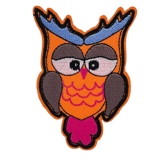 P0379-oranje-uil-met-roze-staart-patch