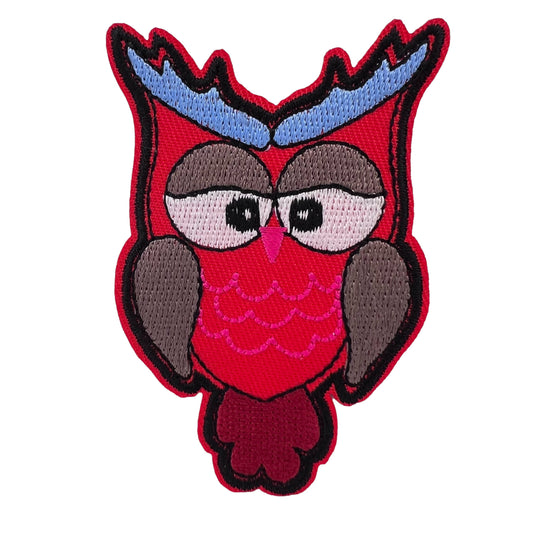 P0380-roze-uil-met-rode-staart-patch