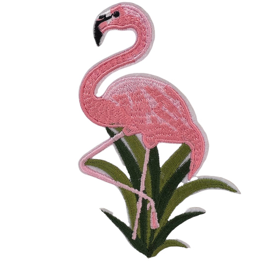 P0394-flamingo-bij-bosjes-linkskijkend-patch