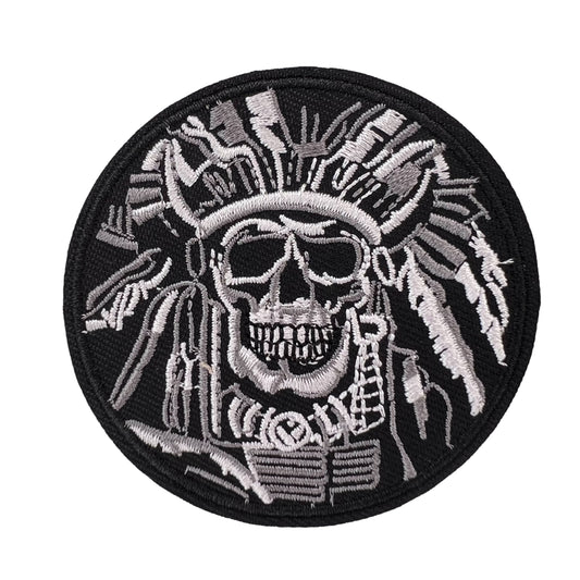 P0447-indianen-skull-op-zwarte-achtergrond-patch