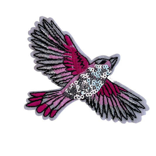 P0706-roze-vogel-met-paillette-buik-patch