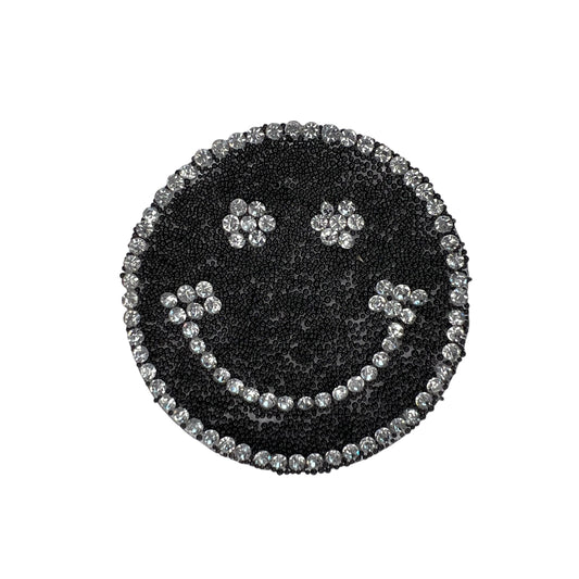 SP0002-zwarte-zilveren-smiley-strass-patch