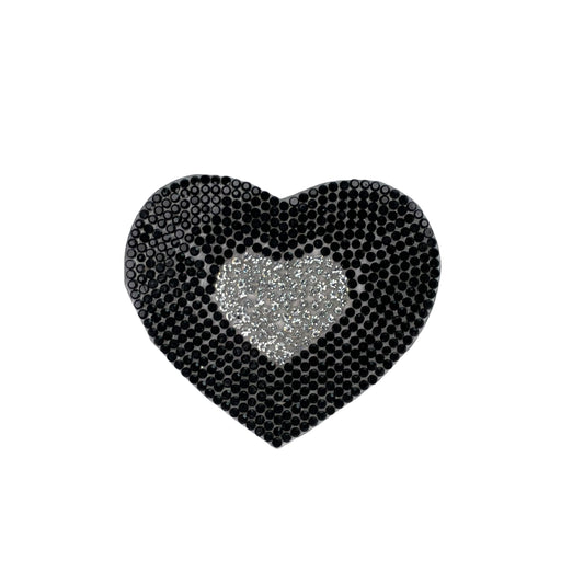 SP0005-zwart-hart-met-in-de-midden-zilveren-steentjes-strass-patch