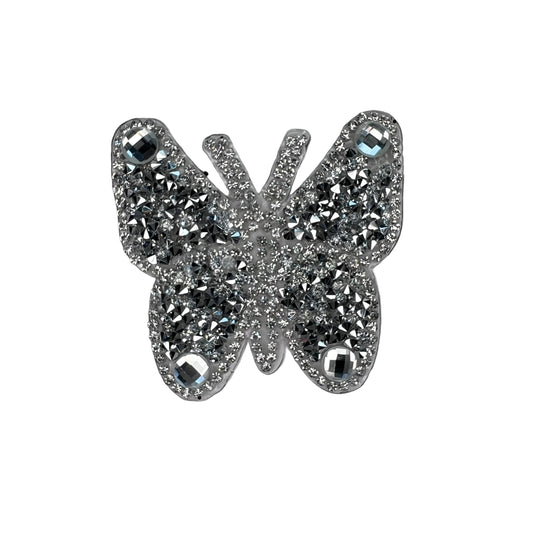 SP0011-zwart-met-zilveren-vlinder-strass-patch